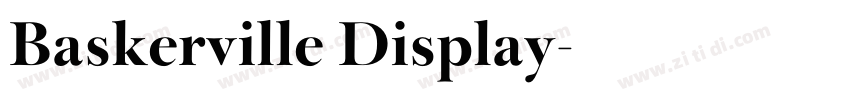 Baskerville Display字体转换
